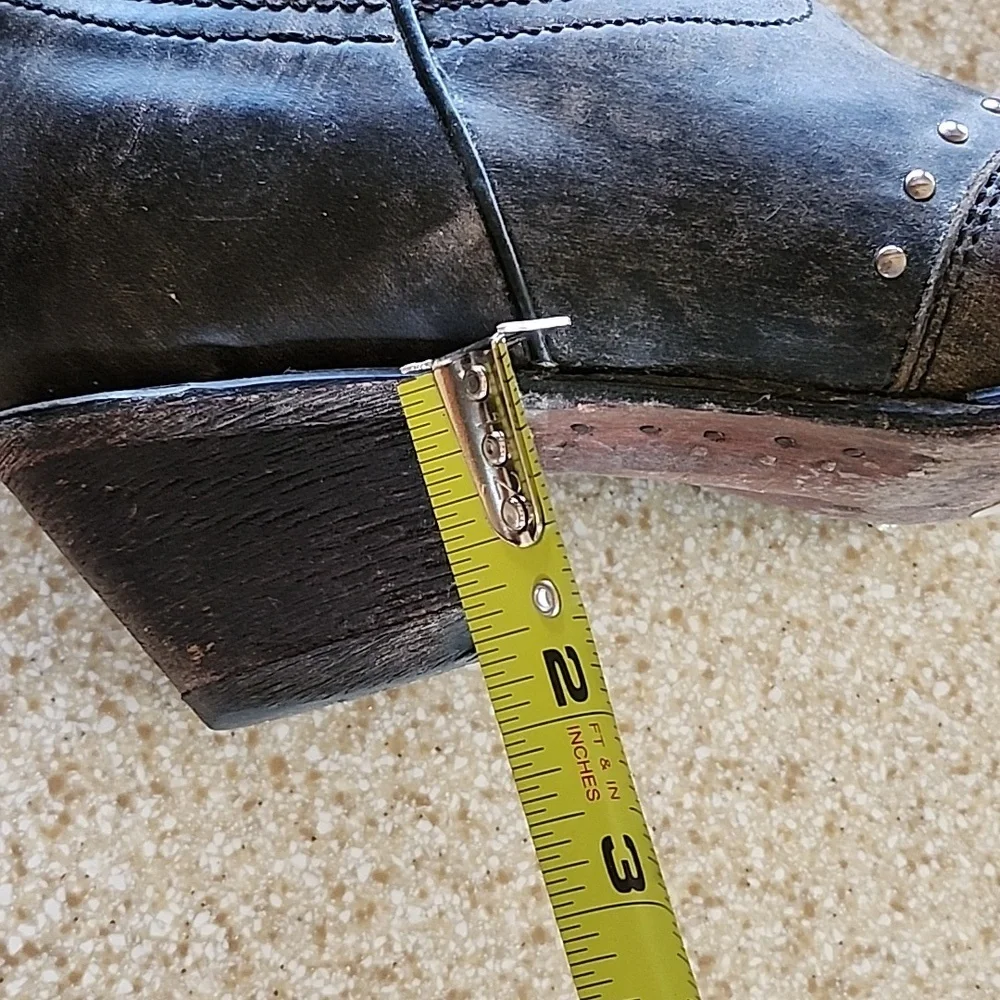 Women's Corral Fango Antiqued Studded & Silver Inlay Boots Size 9.5M - Picture 12 of 16